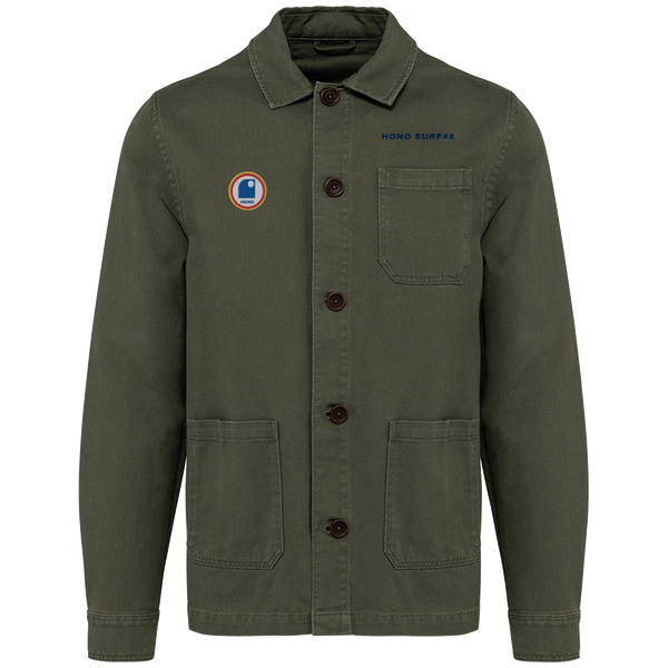 Veste atelier délavée HONO brodée 100% coton organic