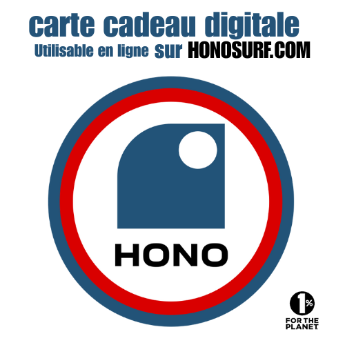 carte cadeau digitale HONO vêtements et accessoires surfwear homme et femme éco responsable marque française