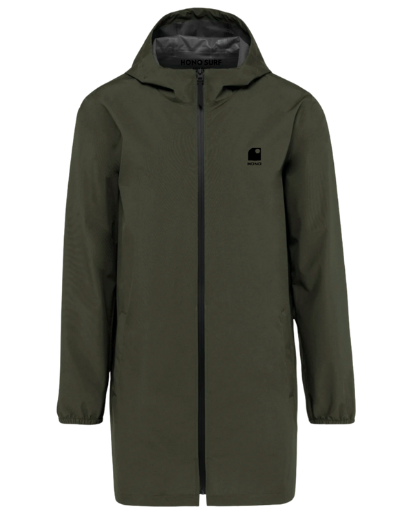 Veste imperméable éco-responsable unisexe HONO Kaki