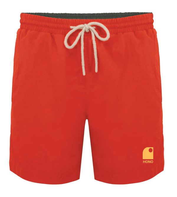 Short de bain éco-responsable HONO Wave -paprika-