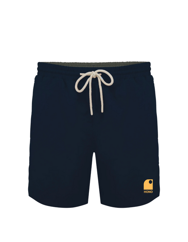 Short de bain éco-responsable HONO Wave -blue navy-