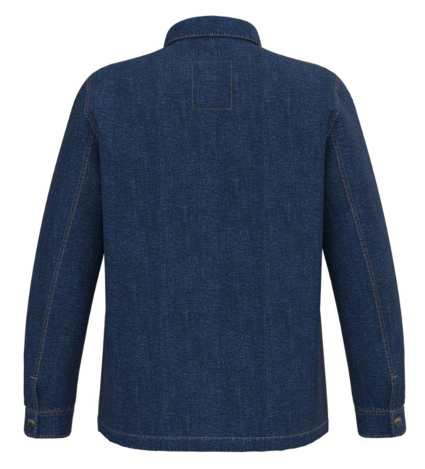 Veste en jean épaules tombantes unisexe brodée HONO FISH