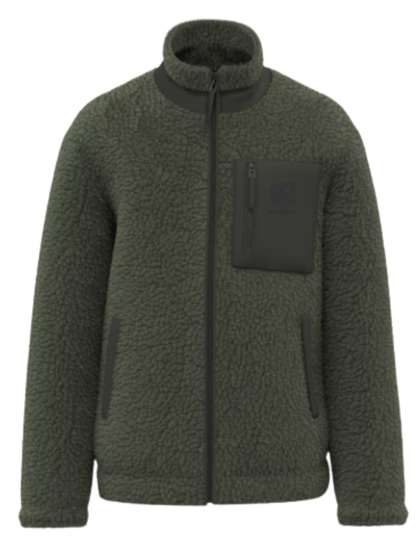 Veste polaire sherpa beige éco-conçue, marque HONO Surfwear, idéale après-surf et lifestyle durable.SURFwear surfshop surfshop france