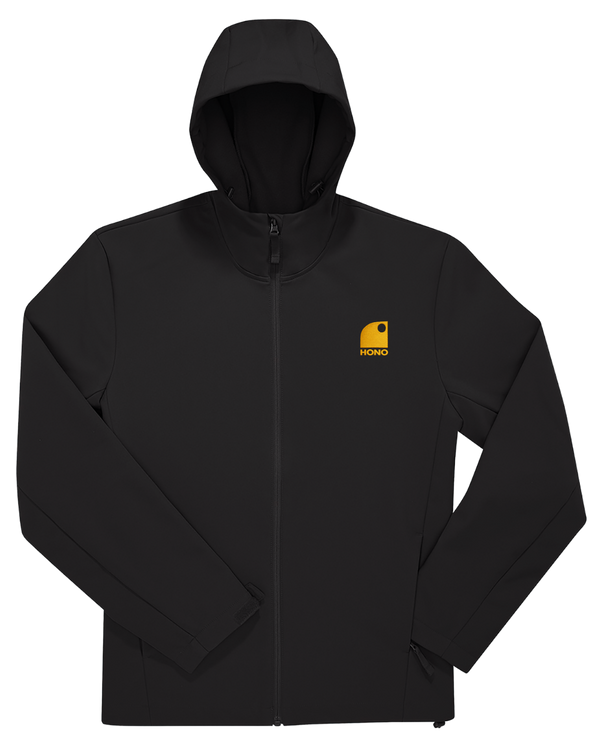 Veste Softshell 3 Couches Recyclée – Protection Chaude & Durable-Noire
