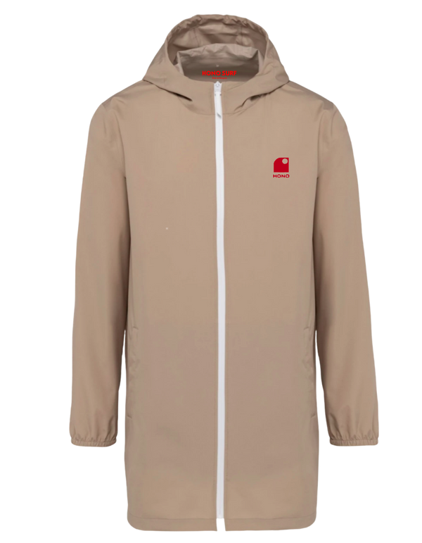 Veste imperméable éco-responsable unisexe HONO sable