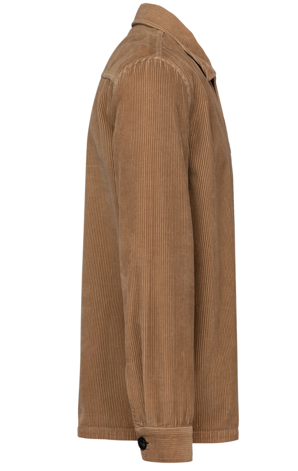 Surchemise caramel en velours surfwear éco-responsable