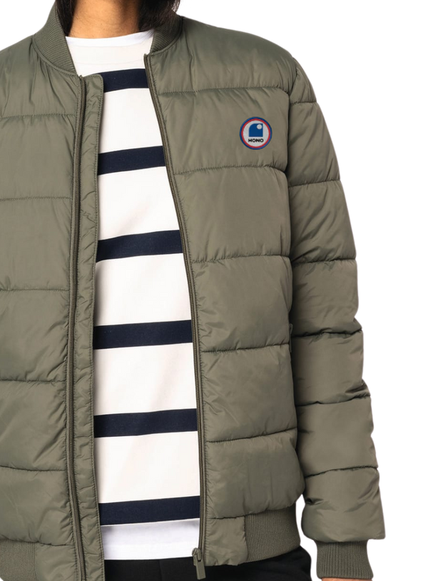 1% for the Planet doudoune HONO  SURF kaki – engagement éco responsable pour la protection des océans, marque française