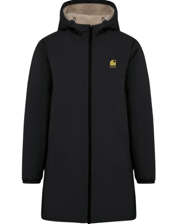 Veste imperméable doublée sherpa HONO Surf, surfwear éco-responsable en France. Surfwear chaud et confortable disponible sur notre surfshop – surfwear France