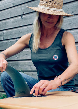 Débardeur kaki coton organic surfxear eco-responsable