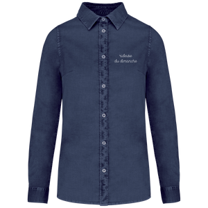 Chemise washed femme "Rideuse du dimanche" éco responsable