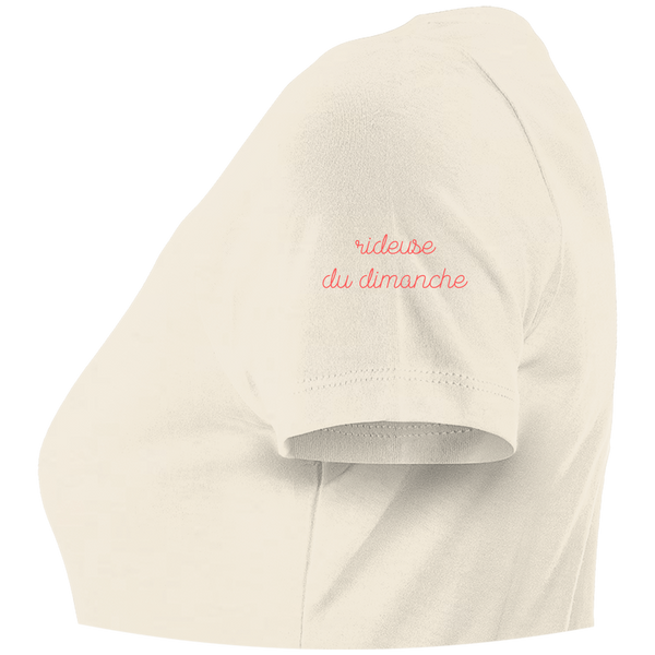 T-shirt Ajusté Rideuse du dimanche brodé, 100% coton bio
