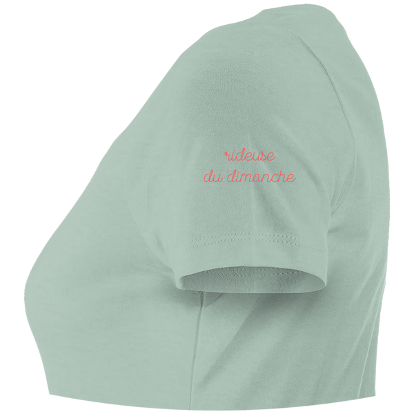 T-shirt Ajusté Rideuse du dimanche brodé, 100% coton bio