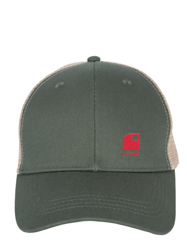 Trucker Kaki / Beige- HONO Wave corail brodé