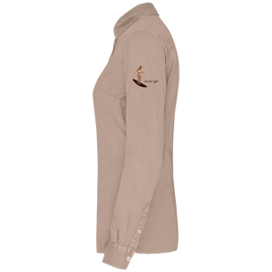 Chemise washed femme "Rideuse du dimanche" éco responsable