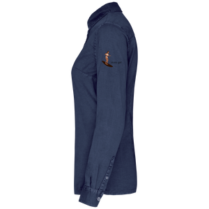 Chemise washed femme "Rideuse du dimanche" éco responsable