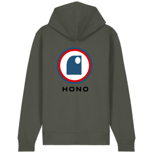 Hoodie Zippé HONO TEAM-gros logo dos