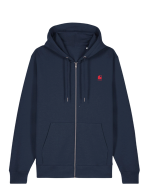Hoodie Zippé HONO WAVY- logo corail brodé