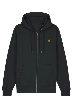 Hoodie Zippé HONO WAVY- logo jaune brodé