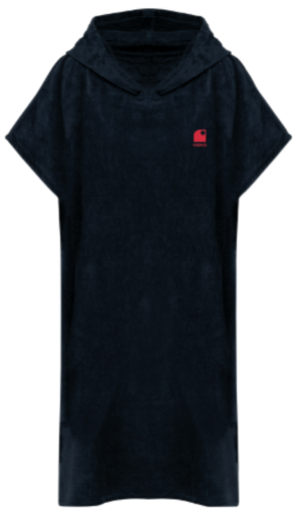 Poncho_noir _unisexe_en_coton_biologique_confortable_eco-responsable_idal_pour_le_surfwear_et_le_style_casual_disponible_dans_notre_surfshop_en_France