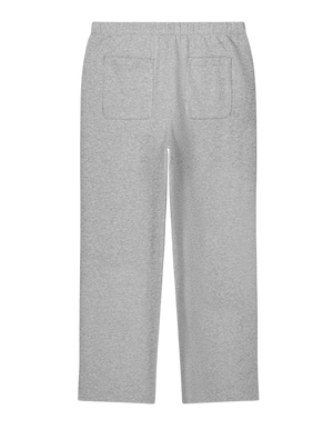Vue arrière jogging gris HONO surfwear avec poches arrière, pantalon unisexe confortable coupe droite