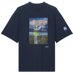Surfwear, surfwear france, surfwear homme, surfwear femme, surfwear eco, surfwear eco-reponsable, surfwear coton organic,T-SHIRT OVERSIZE Bleu SURFWEAR France HONO