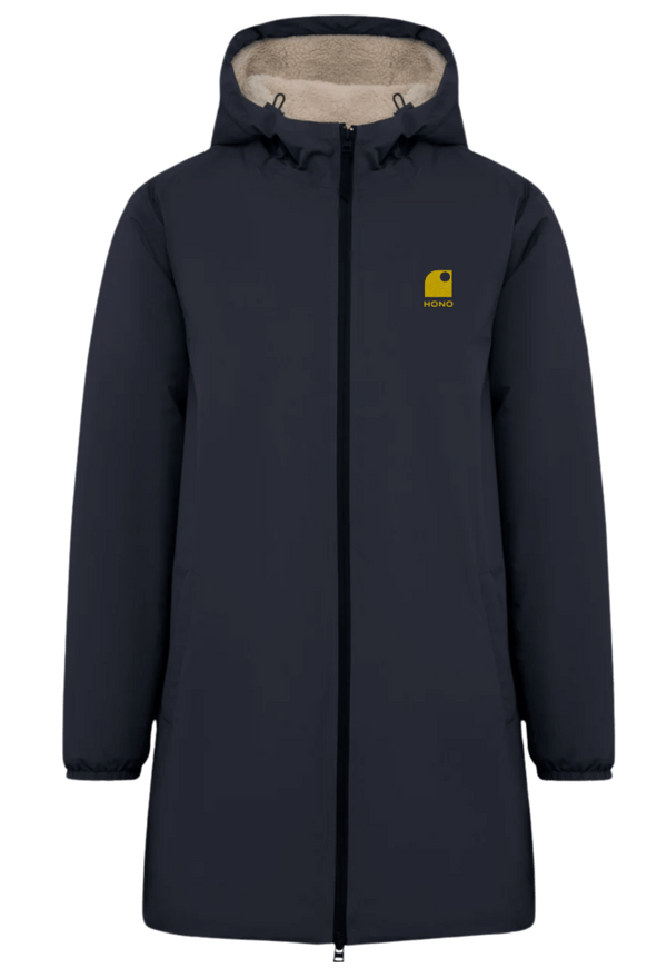 Imperméable éco-responsable doublé polaire unisexe Blue Navy