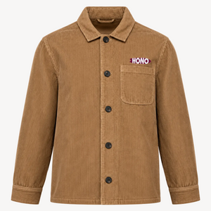 Surchemise caramel en velours bio surfwear éco-responsable marque de surf française HONO
