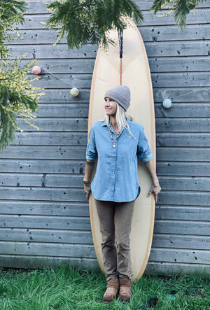 Chemise en jean surfwear femme éco-responsable HONO