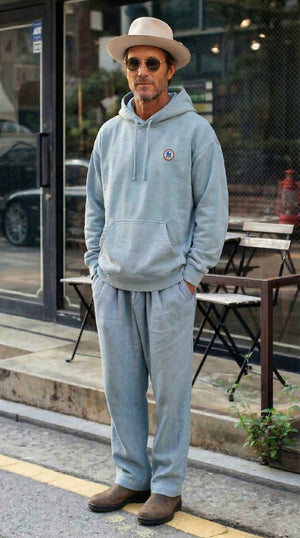 Sweat à capuche Oversize Vintage Bleu Used – HONO Surfwear Durable