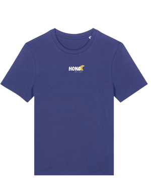 T-SHIRT femme SURFWEAR HONO rose, logo wavy jaune eco-responsable coton organic