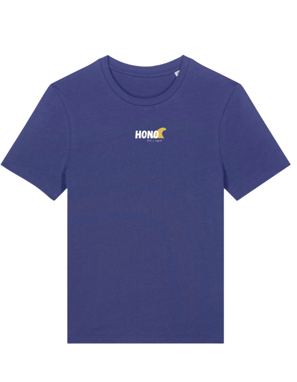 T-SHIRT femme SURFWEAR HONO rose, logo wavy jaune eco-responsable coton organic