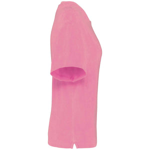 T-shirt surf femme HONO en éponge bio rose, vue profil