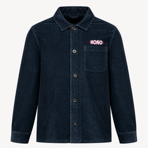 veste chemise en velours  bio coetlé bleue marine HONO surfwear français