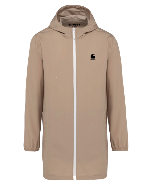 Veste imperméable éco-responsable unisexe HONO sable