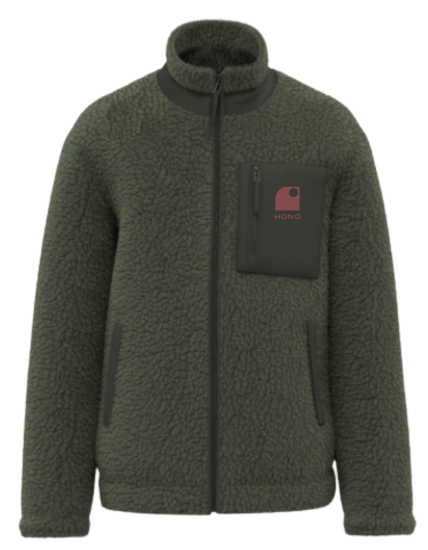 Veste polaire HONO , sherpa éthique, matière recyclée et surfwear  et surfshop français.
