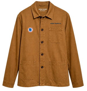 Veste atelier brodée vintage camel