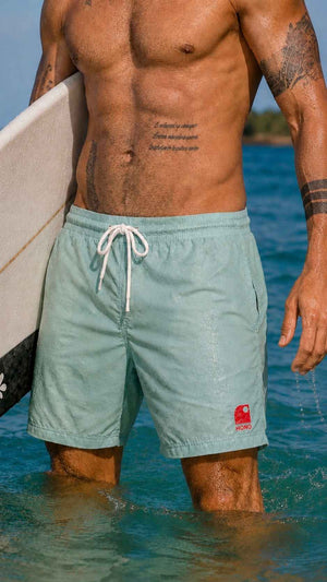 Boardshort éco-responsable  HONO Wave -bleu lagon-