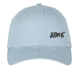 Casquette surf TIKI HONO  bleu délavé avec logo brodé noir – vue face