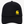Casquette surf noire HONO en coton recyclé avec logo Wave brodé jaune sur le côté, style baseball unisexe écoresponsable.