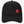 Casquette surf noire HONO Wave broderie corail en coton recyclé, vue de face, style surfwear éco-responsable.