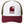 Casquette surf trucker recyclée HONO avec logo brodé bordeaux, panneau avant blanc, visière bordeaux et arrière en mesh kaki recyclé, vue de face sur fond blanc