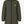 Imperméable recyclé kaki HONO doublé polaire avec capuche et broderie jaune, porté par une femme sur la plage, surfwear bio écoresponsable et marque surf française