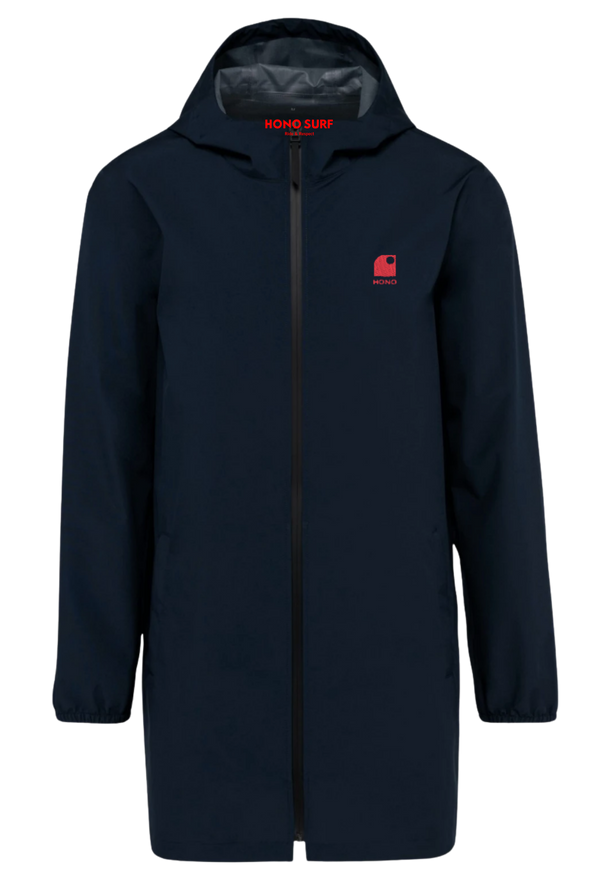 Veste imperméable éco-responsable unisexe HONO navy