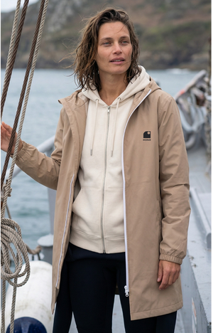 Veste imperméable éco-responsable unisexe HONO sable