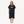 Poncho de surf noir en coton bio HONO avec logo blanc, porté par une femme, vue de face, surfwear français durable et éco-responsable