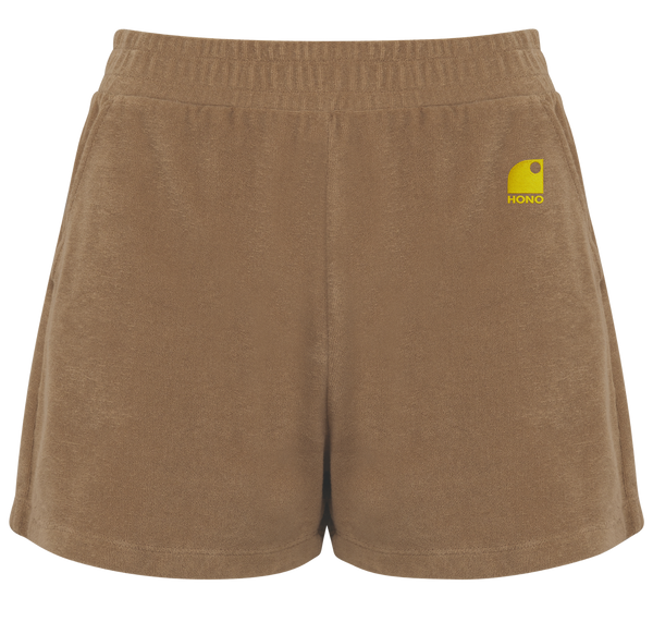 Shorts de rizo ecológicos Hono Wave -CAQUI-