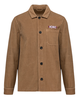 Surchemise caramel en velours surfwear éco-responsable