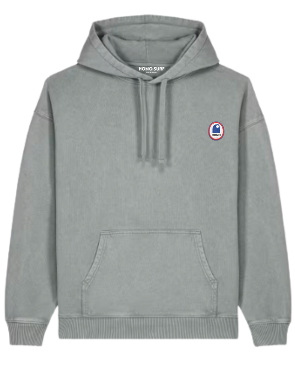 Sweat à capuche Oversize Vintage Ocean Grey – HONO Surfwear Durable