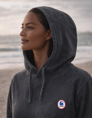 Sweat à capuche Vintage noir Used oversize – HONO Surfwear Durable