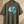 T-shirt surf art HONO vert kaki oversize vintage en coton bio, collab artiste, surfwear français éco-responsable